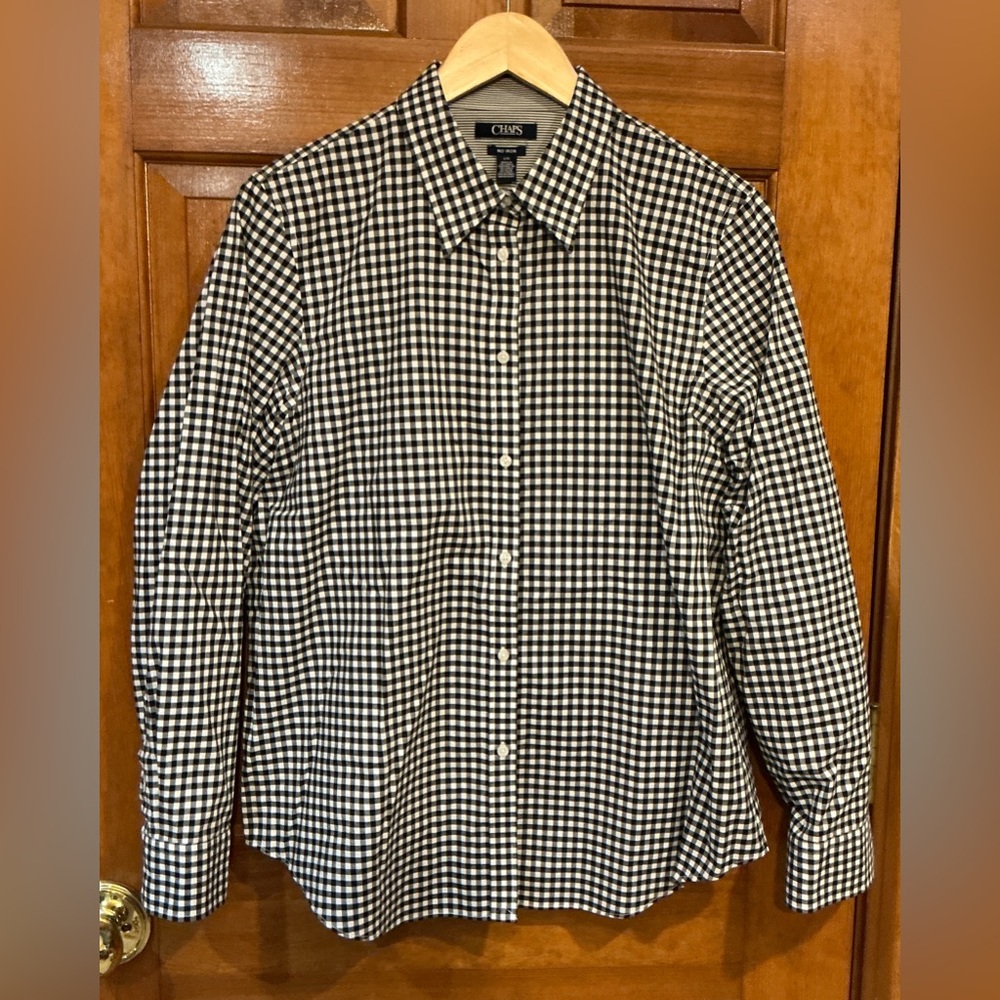 Chaps Monochrome Gingham Shirt